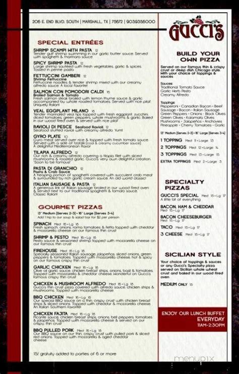 gucci dinner menu|gucci restaurant locations.